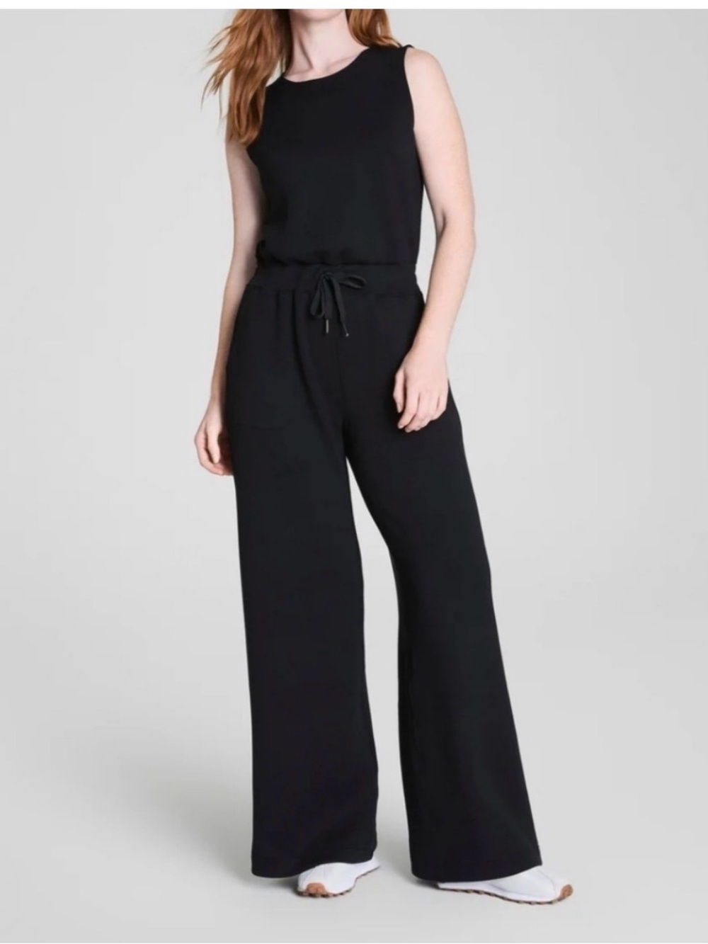 Spanx AirEssentials Very Black Sleeveless Jumpsuit Size Small EUC